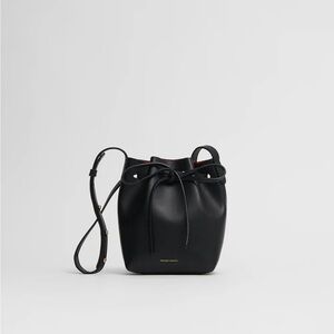 Mansur Gavriel Black Leather Mini Bucket Bag